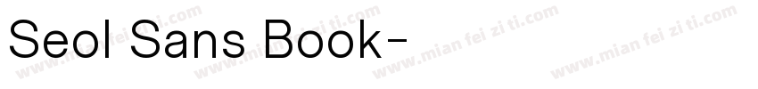 Seol Sans Book字体转换